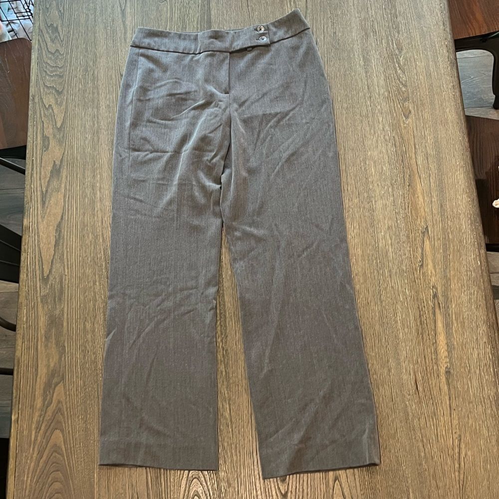 Bandolino Blu Medium Heathered Gray Straight Leg Dress Pants Trousers Size 8